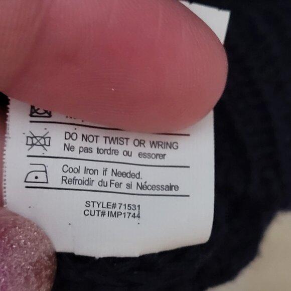 VINCE 100% Linen Cardigan sweater navy blue open knit size small - Picture 3 of 7